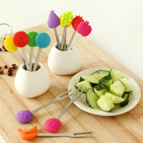 Fruit & Vegetable Candy Colored Fork